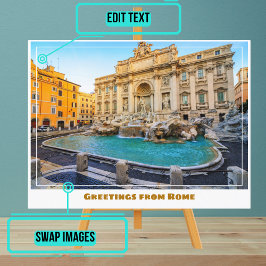 Rom Italien mit Trevi-Brunnen Postkarte