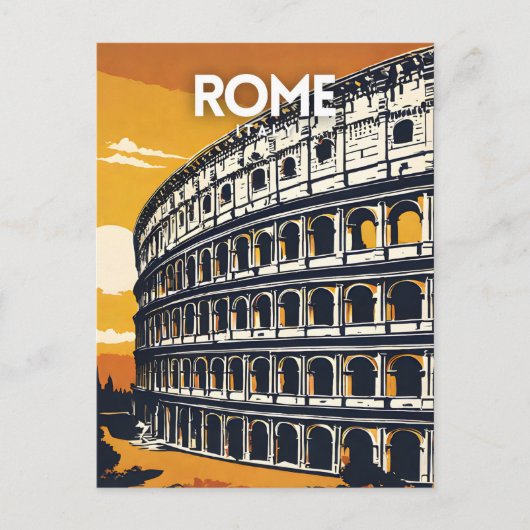 Rom Italien Nostalgische Reise Postkarte (Vorderseite)