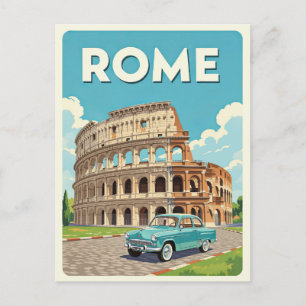 Rom Italien Oldtimer Italienisches Kolosseum Reise Postkarte