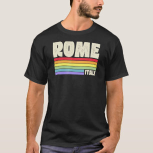 Rom Italien Rainbow Gay Pride Merch Retro 70er 80e T-Shirt