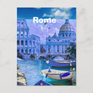 Rom Italien Reise Postkarte, Rom Reise Postkarte,  Feiertagspostkarte