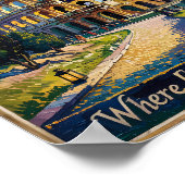 Rom Italien Reisen Kolosseum Starry Night Van Gogh Poster (Ecke)