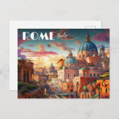 Rom Italien Reisen Kunst Postkarte (Vorne/Hinten)
