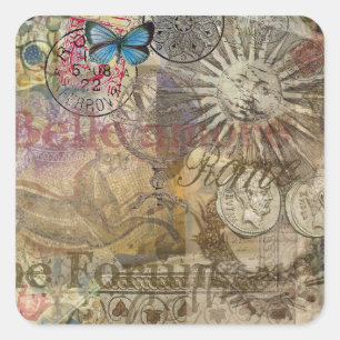 Rom Italien Reisen Urlaub Stadt Quadratischer Aufkleber