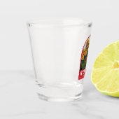 Rom Italien Reiseroute Retro Emblem Schnapsglas (Links)