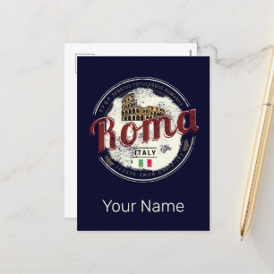 Rom Italien Retro Colosseum Vintage Urlaub Feiertagspostkarte