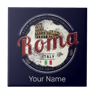 Rom Italien Retro Colosseum Vintage Urlaub Fliese