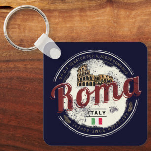 Rom Italien Retro Colosseum Vintage Urlaub Schlüsselanhänger