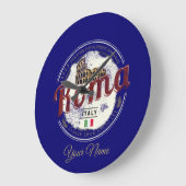 Rom Italien Retro Kolosseum Vintager Urlaub Große Wanduhr (Winkel)