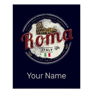 Rom Italien Retro Kolosseum Vintager Urlaub Poster