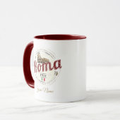 Rom Italien Retro Kolosseum Vintager Urlaub Tasse (Vorderseite Links)
