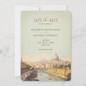 Rom Italien Romantischer Retro Rett-the-Date Einladung (Vorderseite)