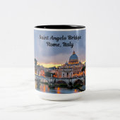 Rom, Italien - Saint-Angelo-Brücke, Zweifarbige Tasse (Mittel)