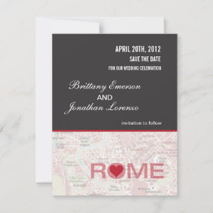 Rom Italien Save-the-Date-Ankündigung Save The Date