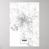 Rom, Italien (schwarz auf weiß) Poster (Vorne)