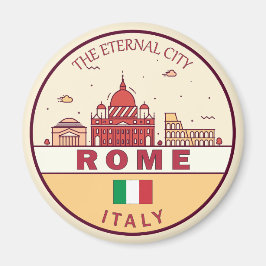 Rom-Italien-Skyline-Emblem Magnet