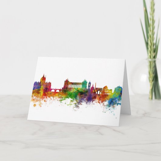 Rom Italien Skyline Karte (Vorderseite)