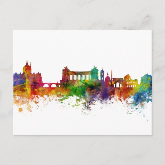 Rom Italien Skyline Postkarte (Vorderseite)