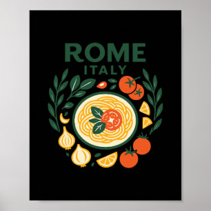 Rom Italien Souvenir Italienische Pasta Und Reise Poster