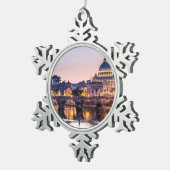 Rom Italien - St- Peterskathedrale Schneeflocken Zinn-Ornament (Rechts)