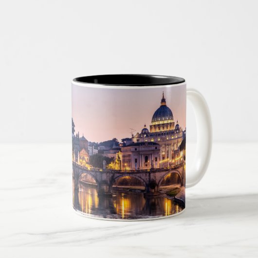 Rom Italien - St- Peterskathedrale Zweifarbige Tasse (VorderseiteRechts)