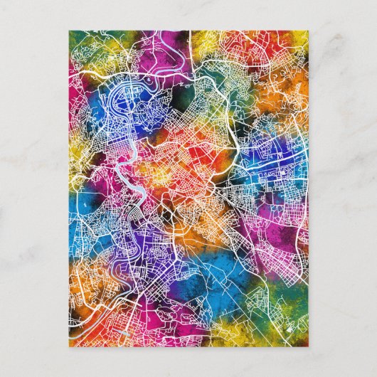 Rom - Italien Stadtkarte Postkarte (Vorderseite)