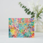 Rom - Italien Straßenkarte Postkarte (Stehend Vorderseite)