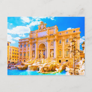 Rom, Italien - Trevi-Brunnen Postkarte