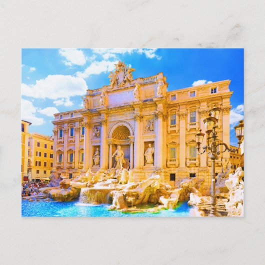 Rom, Italien - Trevi-Brunnen Postkarte (Vorderseite)