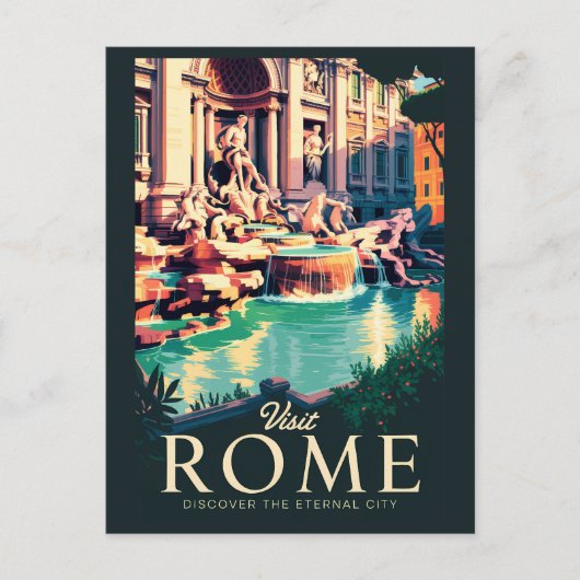 Rom Italien Trevi-Brunnen Postkarte (Vorderseite)