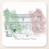 Rom Italien Victor Emmanuel Gebäude Italienische F Rechteckiger Pappuntersetzer (Vorderseite)