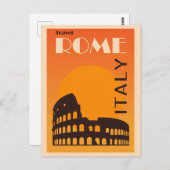 Rom Italien Vintag Italienisches Kolosseum Postkarte (Vorne/Hinten)