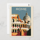 Rom Italien Vintag Kolosseum Vatikanreise Postkarte (Vorne/Hinten)