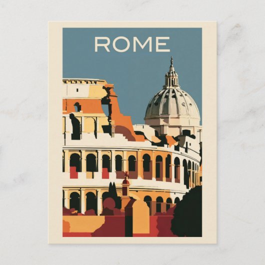 Rom Italien Vintag Kolosseum Vatikanreise Postkarte (Vorderseite)