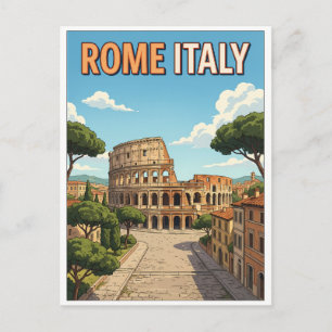 Rom Italien Vintage-Anime-Reisepostkarte Postkarte