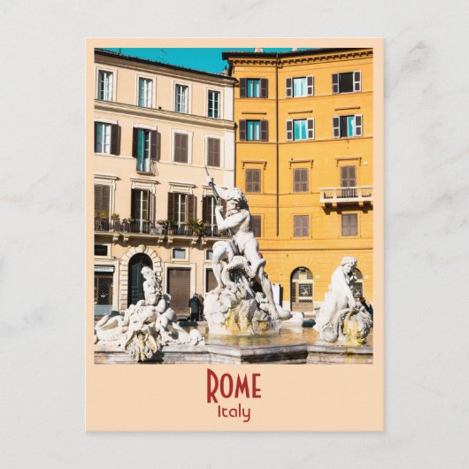 Rom, Italien - Vintage Postkarte (Vorderseite)