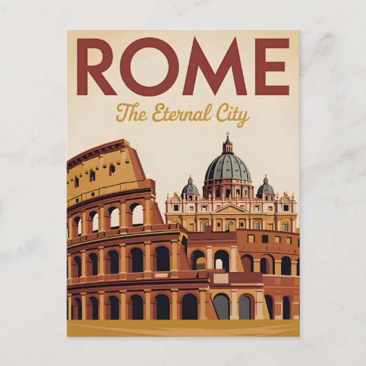 Rom Italien vintage Postkarte (Vorderseite)