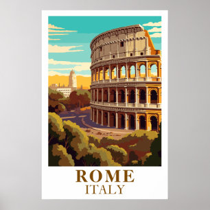 Rom Italien Vintage Reise Colosseum Kunst Druck Poster