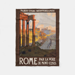 Rom Italien Vintage Reise Vlies Decke