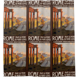 Rom Italien Vintage Reiseposter Duschvorhang