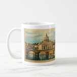 Rom Italien Vintage Travel Kaffeetasse<br><div class="desc">Rom Italien Design im Vintage Travel Stil mit dem Petersdom.</div>