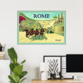 Rom ~ Italien ~ Vintage Travel Poster (Heimbüro)