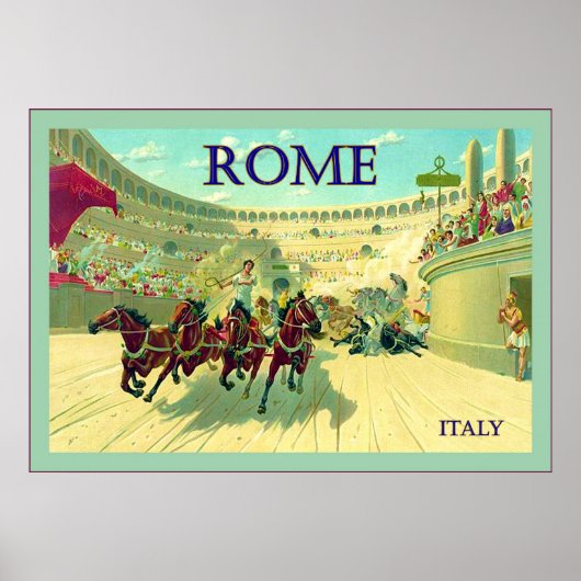 Rom ~ Italien ~ Vintage Travel Poster (Vorne)