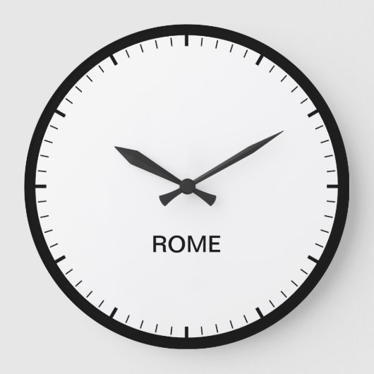 Rom Italien Zeitzone Newsroom Style Uhr (Vorderseite)