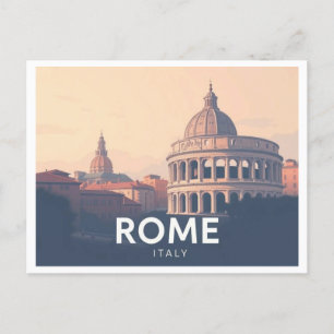 Rom Italy Pastel Travel Design Postkarte