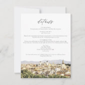 ROM Italy Skyline Wedding Details Card Einladung (Vorderseite)