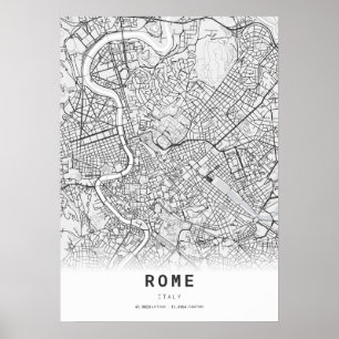 Rom Kartografie Stadtkarte Poster