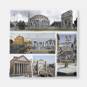 Rom ^ Kolosseum - Arch of Constantine - Pantheon Magnet