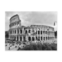 Rom Kolosseum Black & White Postcard