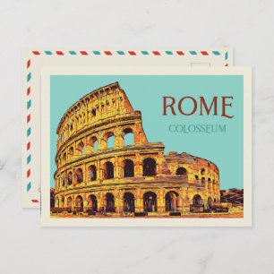 Rom Kolosseum Illustration Italien Postcard Postkarte
